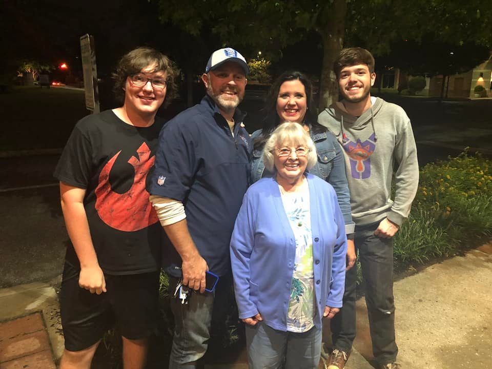 Jake, Rob, and Mattie Naylor, Benjamin Gallagher, and Janet